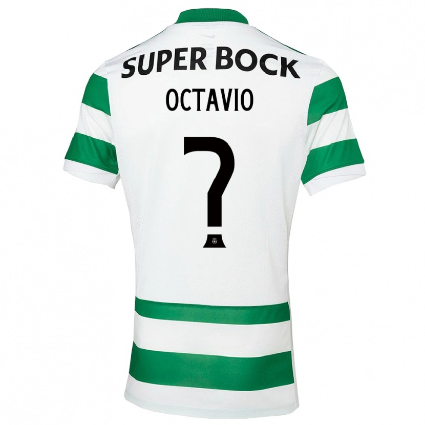Danxen Bambino Maglia Tiago Octávio #0 Verde Bianco Kit Gara Home 2025/26 Maglietta