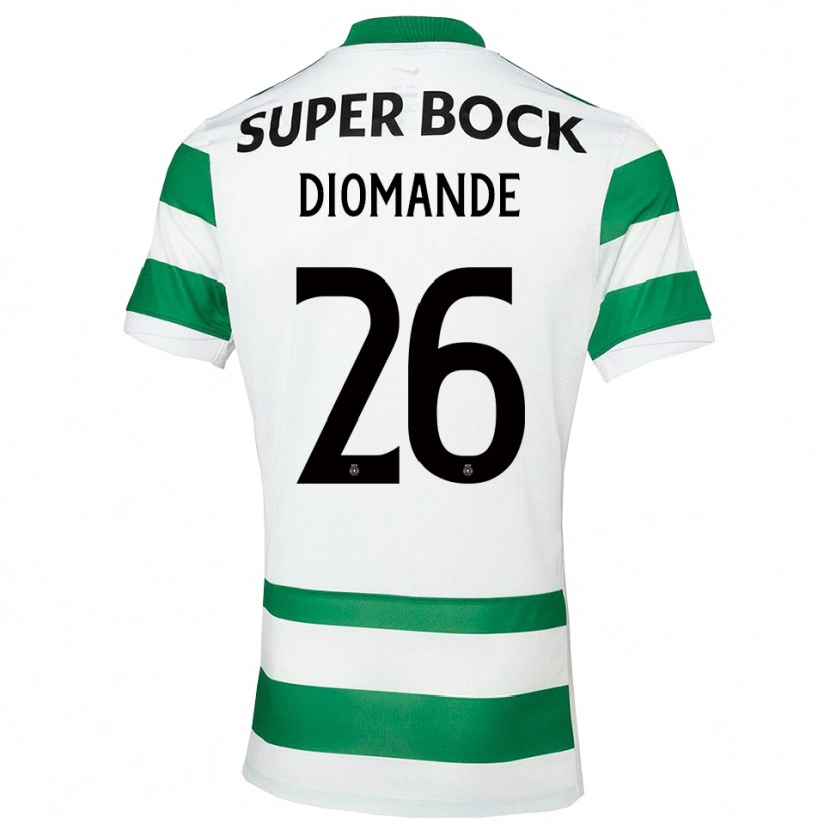 Danxen Bambino Maglia Ousmane Diomande #26 Verde Bianco Kit Gara Home 2025/26 Maglietta