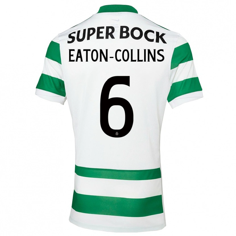 Danxen Bambino Maglia Georgia Eaton-Collins #6 Verde Bianco Kit Gara Home 2025/26 Maglietta