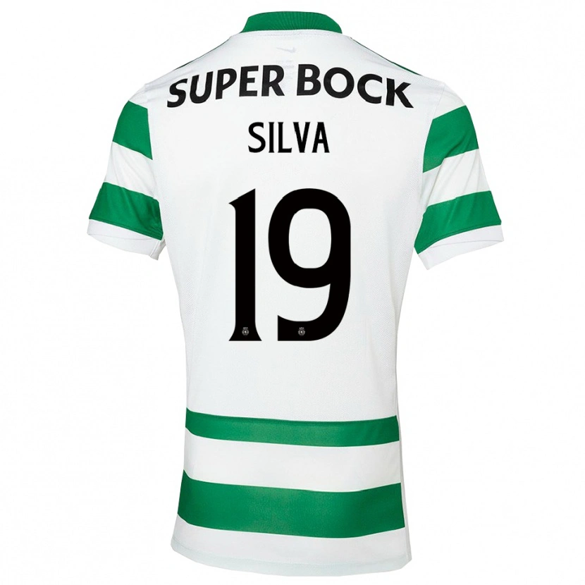 Danxen Bambino Maglia Diana Silva #19 Verde Bianco Kit Gara Home 2025/26 Maglietta