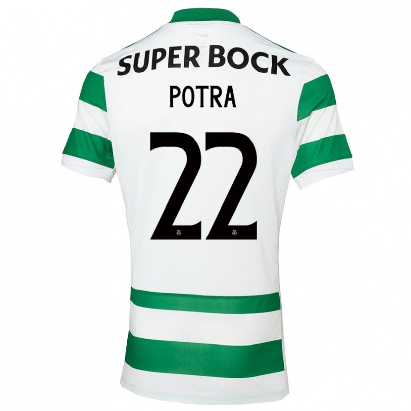 Danxen Bambino Maglia Catarina Potra #22 Verde Bianco Kit Gara Home 2025/26 Maglietta