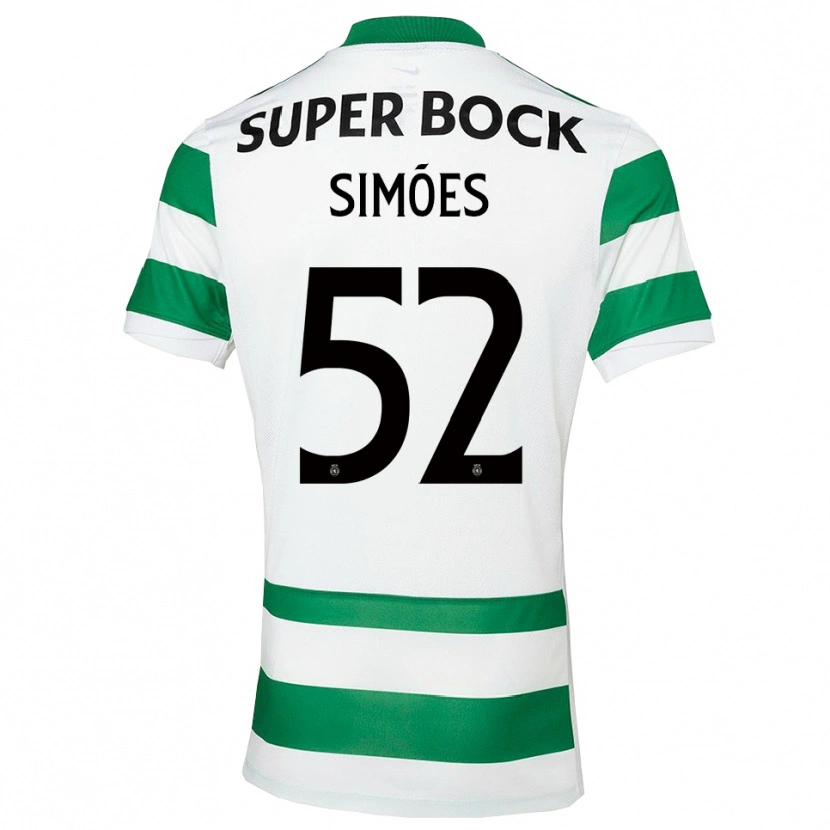 Danxen Bambino Maglia João Simões #52 Verde Bianco Kit Gara Home 2025/26 Maglietta