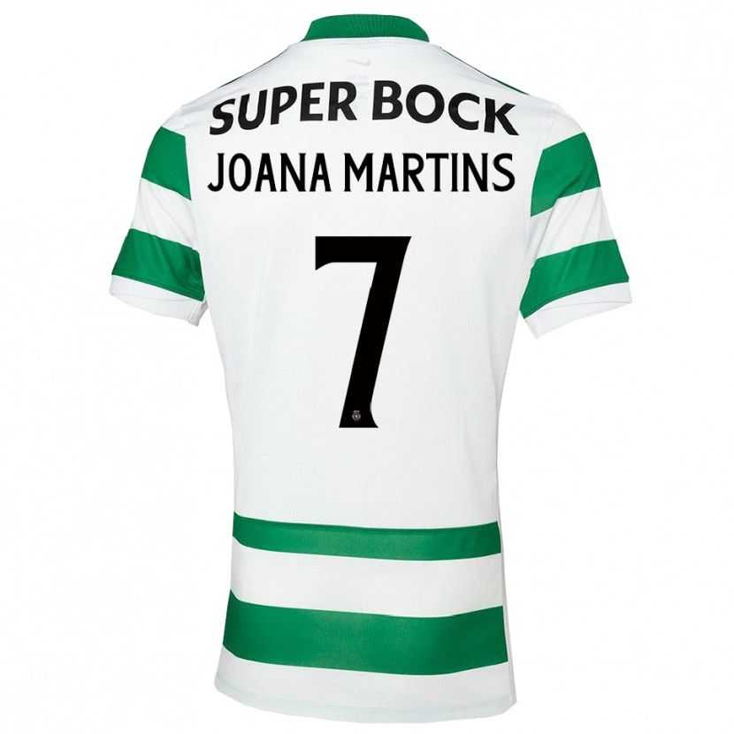 Danxen Bambino Maglia Joana David Carromeu Martins #7 Verde Bianco Kit Gara Home 2025/26 Maglietta