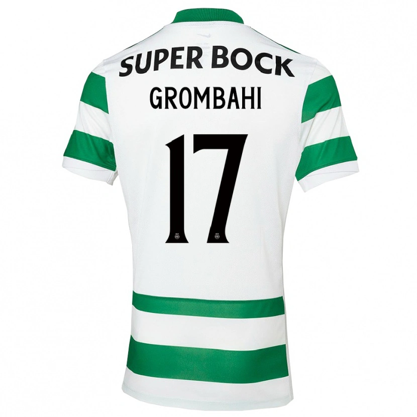 Danxen Bambino Maglia Chris Grombahi #17 Verde Bianco Kit Gara Home 2025/26 Maglietta