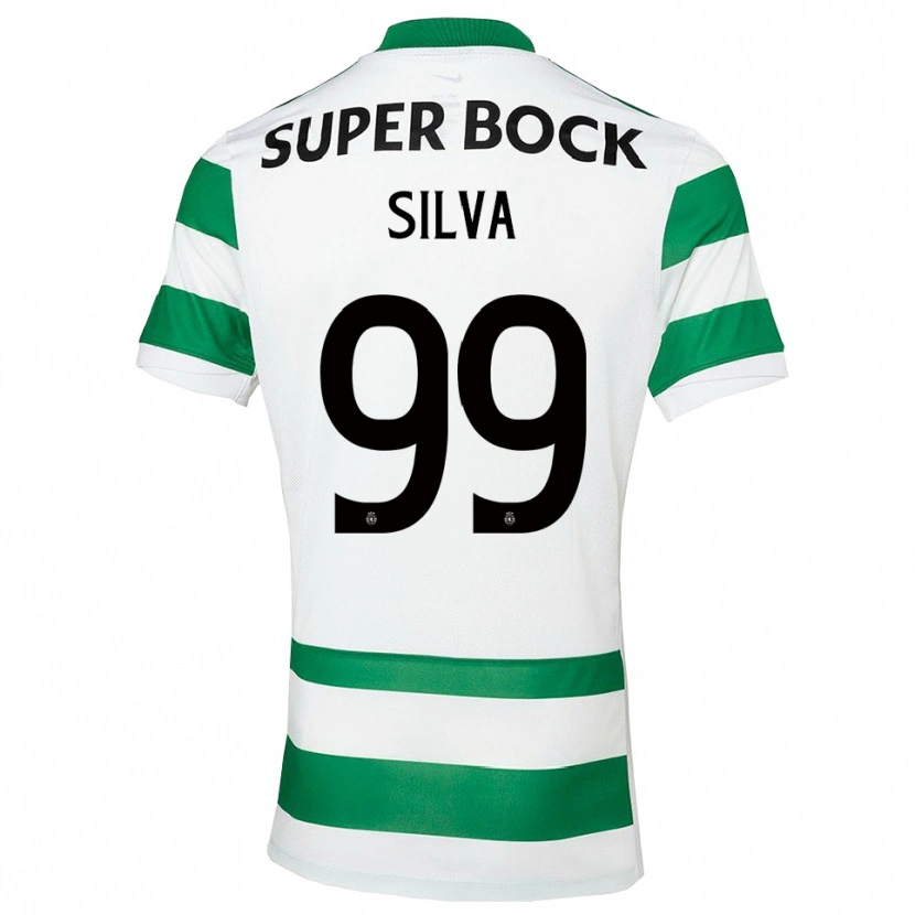 Danxen Bambino Maglia Francisco Silva #99 Verde Bianco Kit Gara Home 2025/26 Maglietta