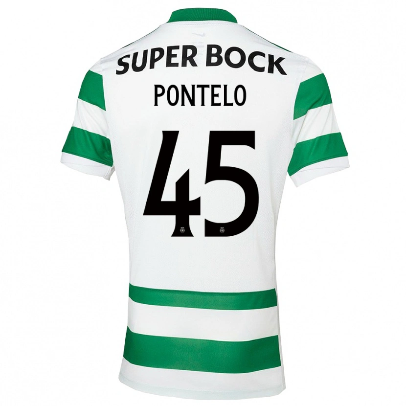 Danxen Bambino Maglia Rafael Pontelo #45 Verde Bianco Kit Gara Home 2025/26 Maglietta