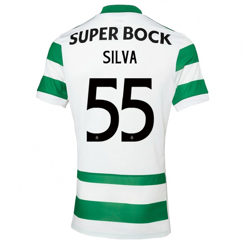 Danxen Bambino Maglia José Silva #55 Verde Bianco Kit Gara Home 2025/26 Maglietta
