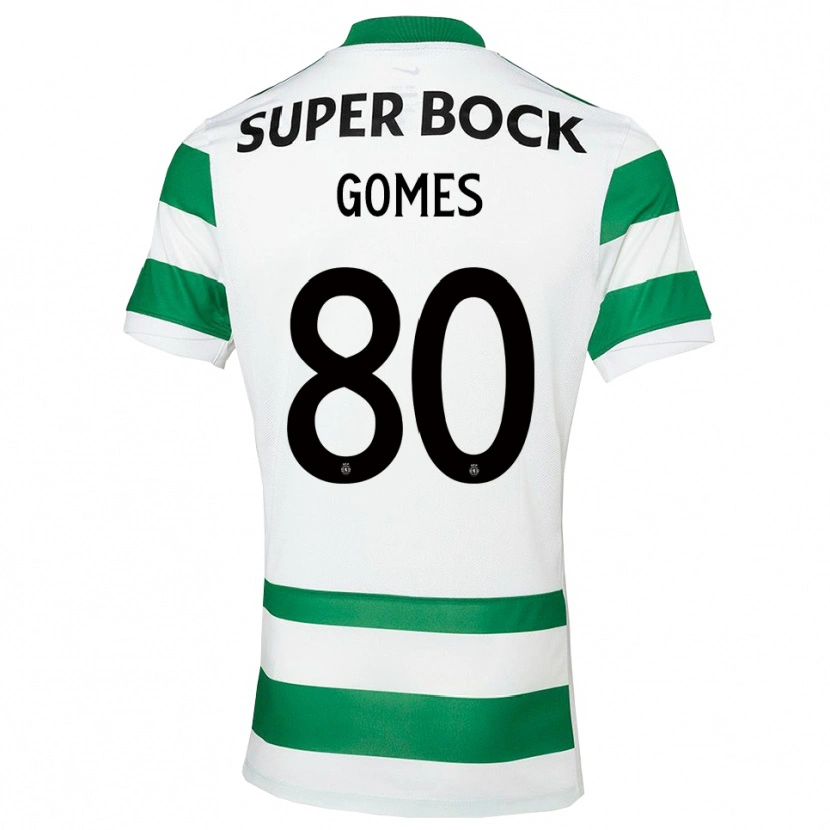 Danxen Bambino Maglia Luís Gomes #80 Verde Bianco Kit Gara Home 2025/26 Maglietta