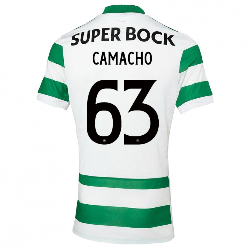 Danxen Bambino Maglia Rafael Camacho #63 Verde Bianco Kit Gara Home 2025/26 Maglietta