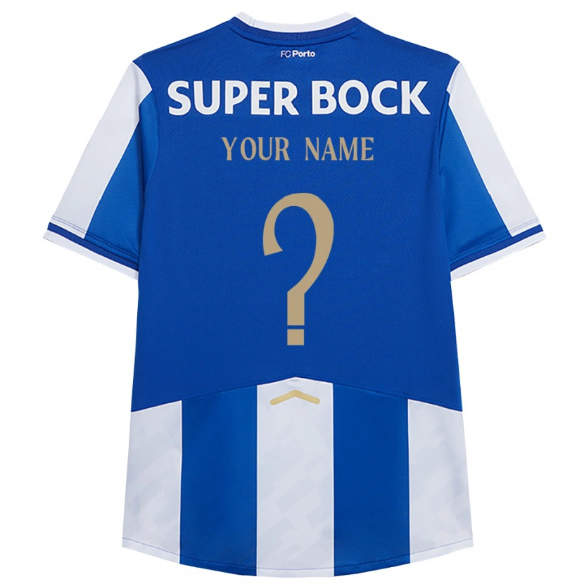 Danxen Bambino Maglia Il Tuo Nome #0 Blu Bianco Kit Gara Home 2025/26 Maglietta