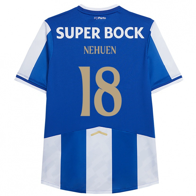 Danxen Bambino Maglia Nehuén Pérez #18 Blu Bianco Kit Gara Home 2025/26 Maglietta