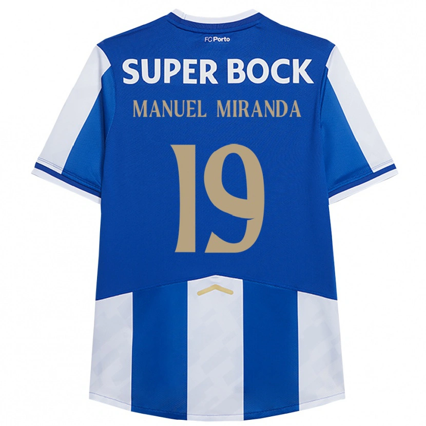 Danxen Bambino Maglia Manuel Miranda #19 Blu Bianco Kit Gara Home 2025/26 Maglietta