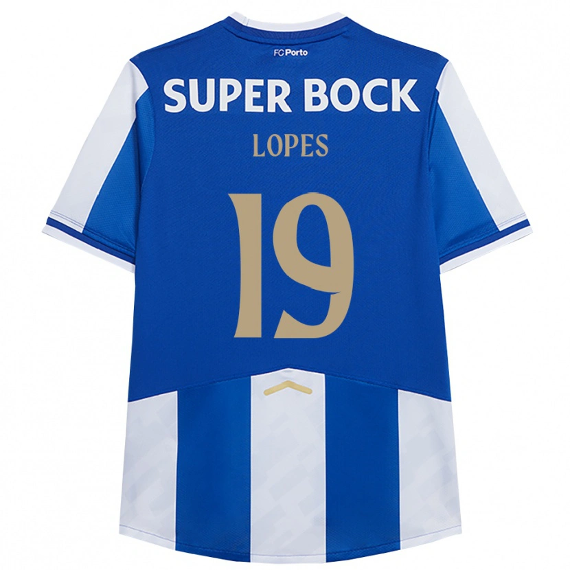 Danxen Bambino Maglia João Lopes #19 Blu Bianco Kit Gara Home 2025/26 Maglietta