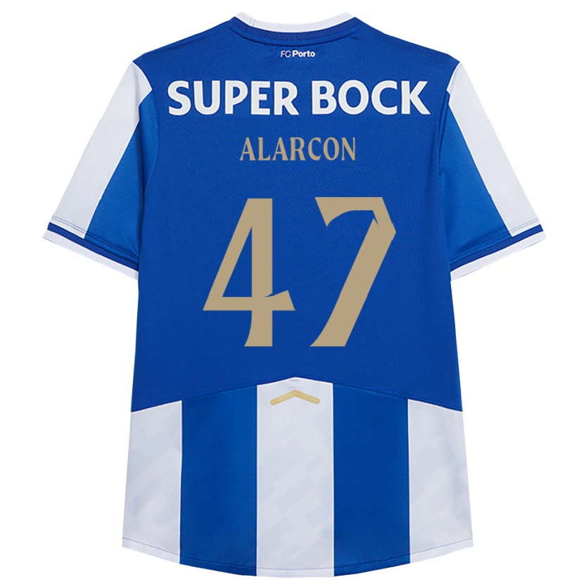 Danxen Bambino Maglia Ángel Alarcón #47 Blu Bianco Kit Gara Home 2025/26 Maglietta