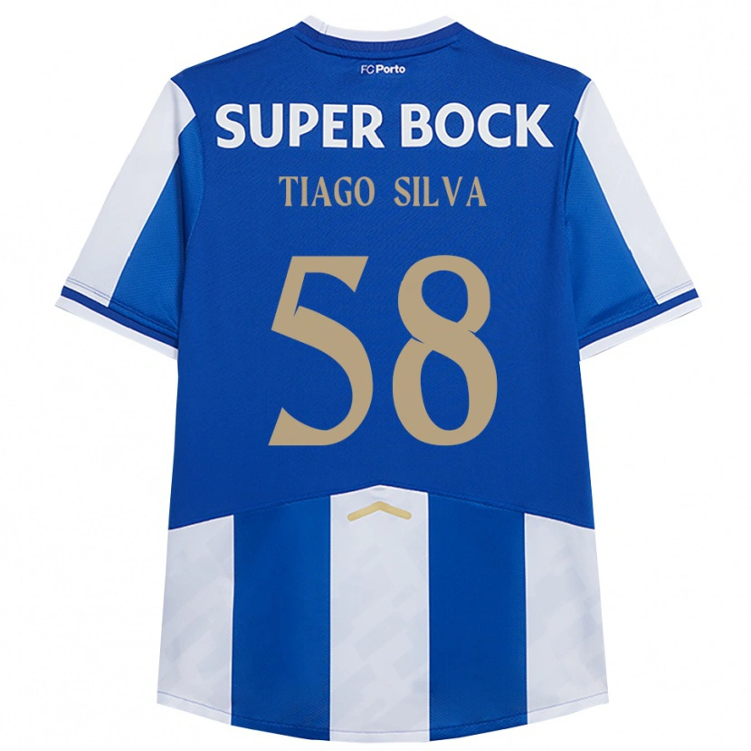 Danxen Bambino Maglia Tiago Silva #58 Blu Bianco Kit Gara Home 2025/26 Maglietta