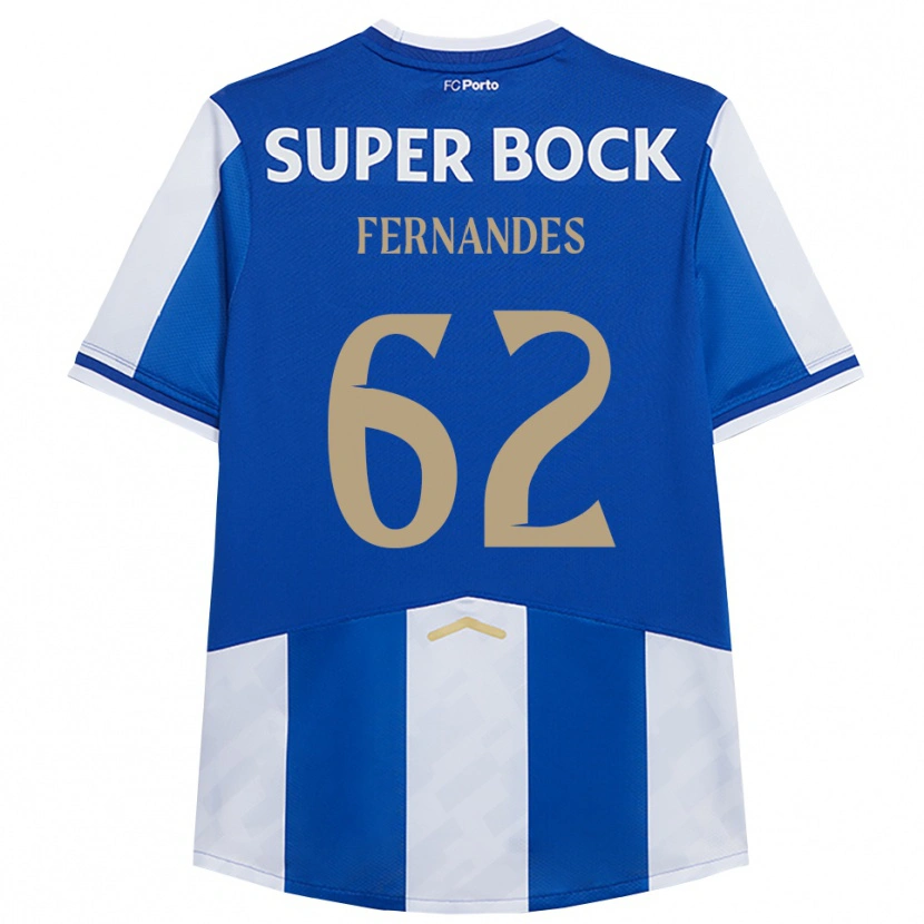 Danxen Bambino Maglia Rodrigo Fernandes #62 Blu Bianco Kit Gara Home 2025/26 Maglietta