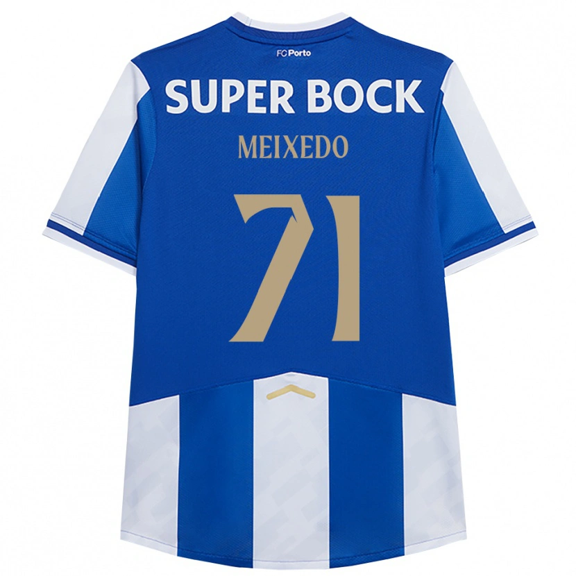 Danxen Bambino Maglia Francisco Meixedo #71 Blu Bianco Kit Gara Home 2025/26 Maglietta