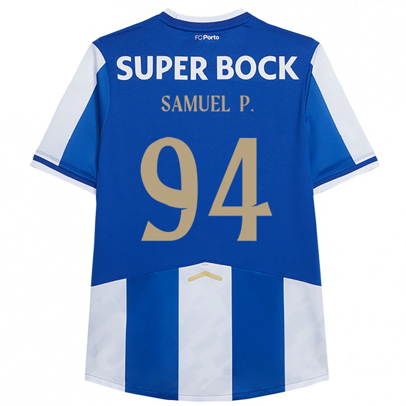 Danxen Bambino Maglia Samuel #94 Blu Bianco Kit Gara Home 2025/26 Maglietta