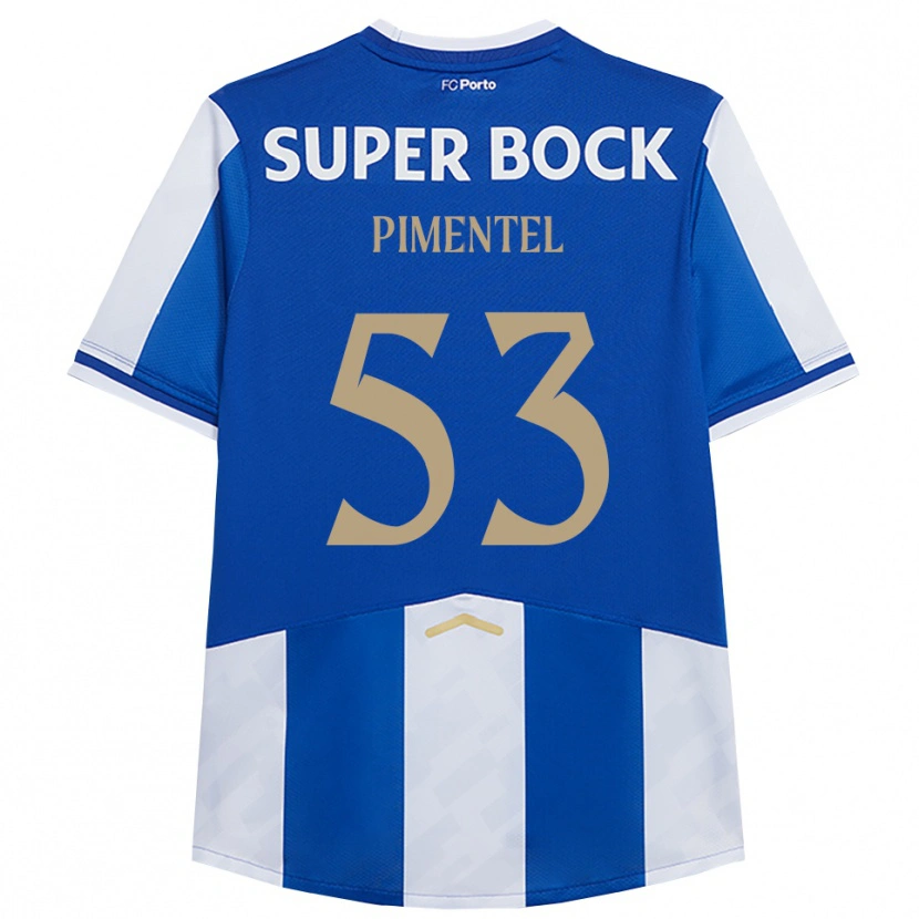 Danxen Bambino Maglia Eric Pimentel #53 Blu Bianco Kit Gara Home 2025/26 Maglietta