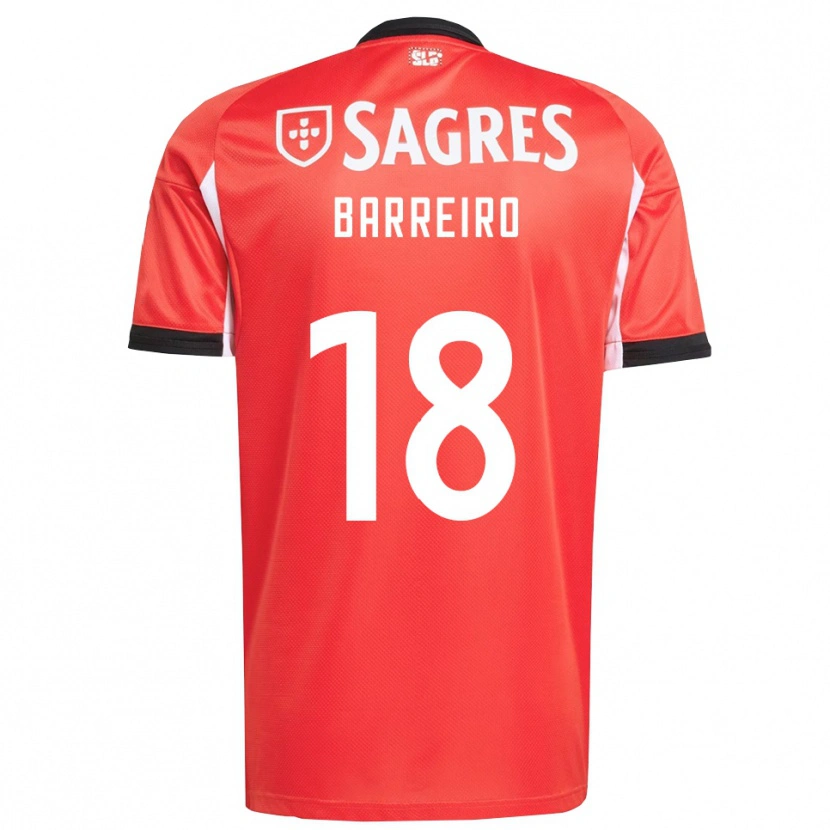 Danxen Bambino Maglia Leandro Barreiro #18 Rosso Bianco Kit Gara Home 2025/26 Maglietta