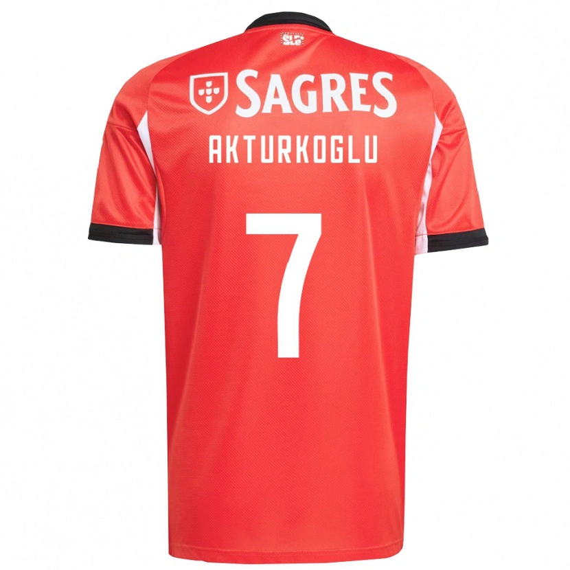 Danxen Bambino Maglia Kerem Aktürkoğlu #7 Rosso Bianco Kit Gara Home 2025/26 Maglietta
