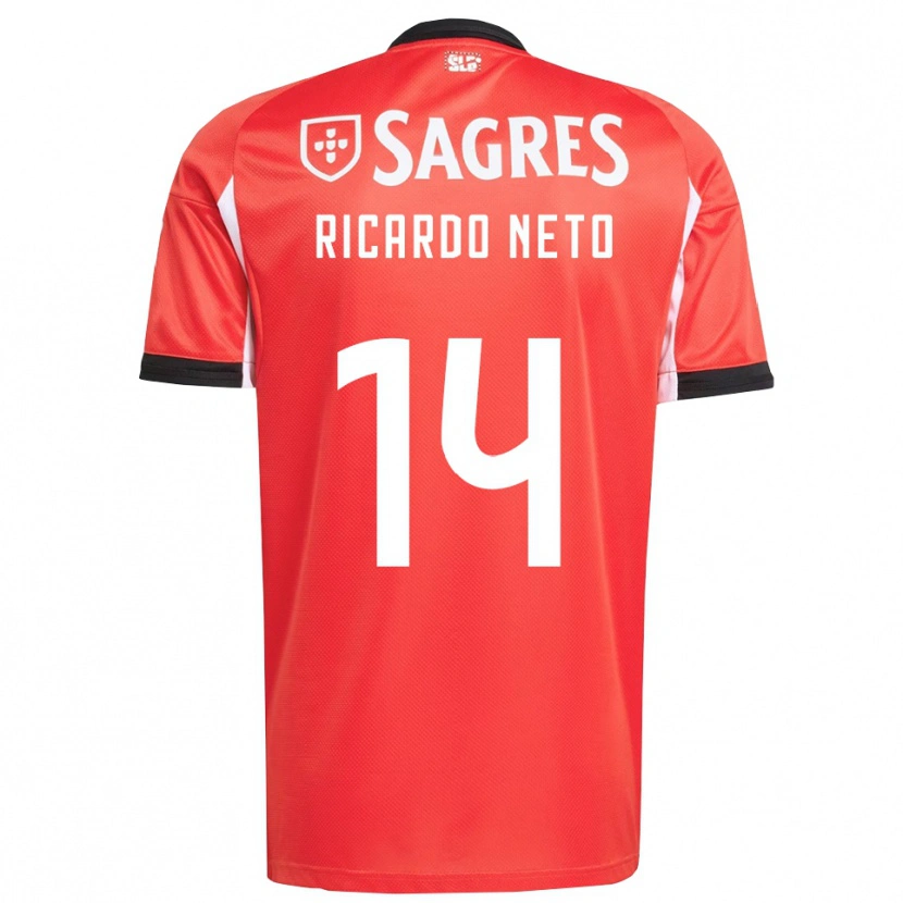 Danxen Bambino Maglia Ricardo Neto #14 Rosso Bianco Kit Gara Home 2025/26 Maglietta