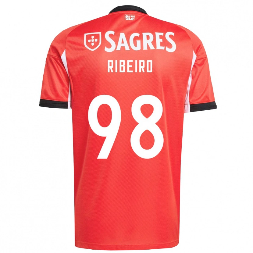 Danxen Bambino Maglia Ricardo Ribeiro #98 Rosso Bianco Kit Gara Home 2025/26 Maglietta