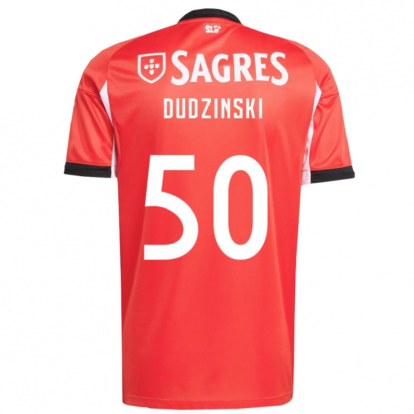 Danxen Bambino Maglia Marcel Dudzinski #50 Rosso Bianco Kit Gara Home 2025/26 Maglietta