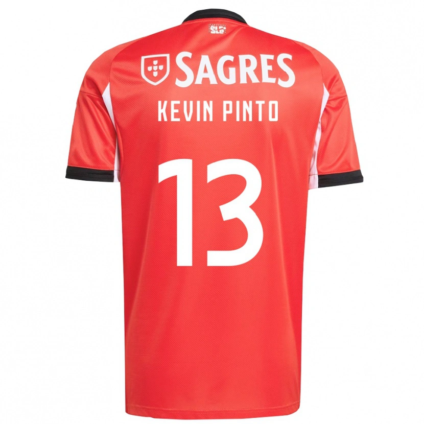 Danxen Bambino Maglia Kevin Pinto #13 Rosso Bianco Kit Gara Home 2025/26 Maglietta