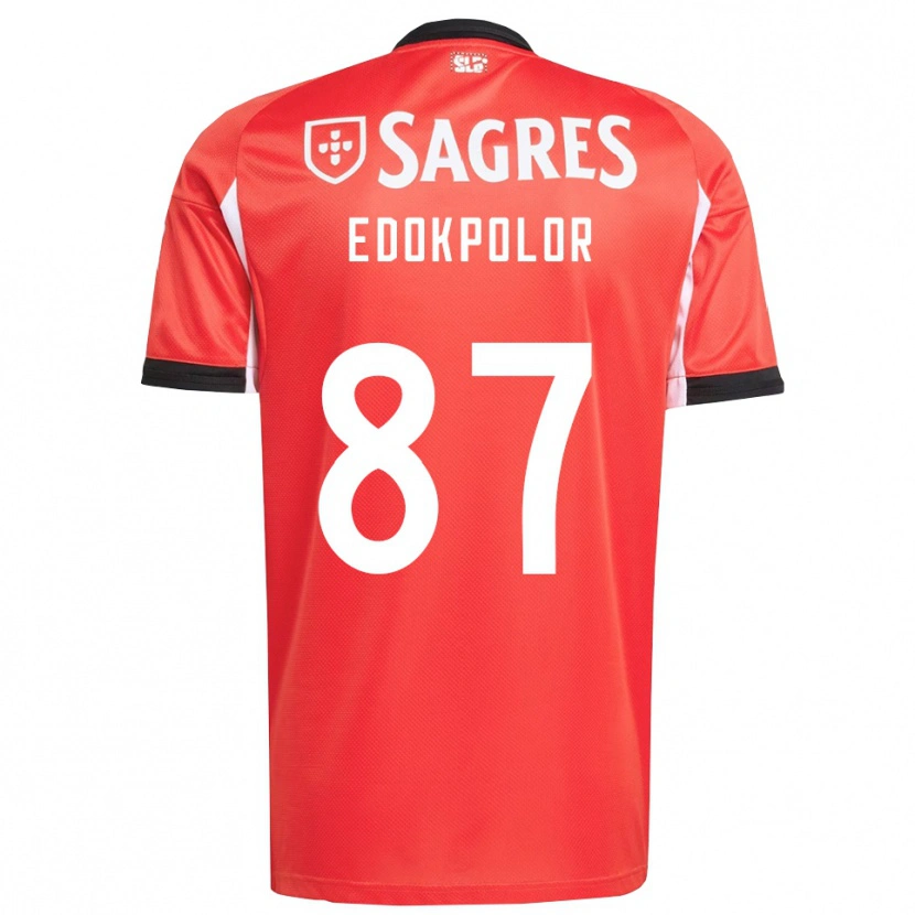 Danxen Bambino Maglia Peter Edokpolor #87 Rosso Bianco Kit Gara Home 2025/26 Maglietta