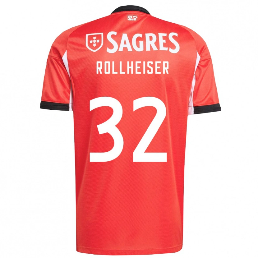 Danxen Bambino Maglia Benjamín Rollheiser #32 Rosso Bianco Kit Gara Home 2025/26 Maglietta