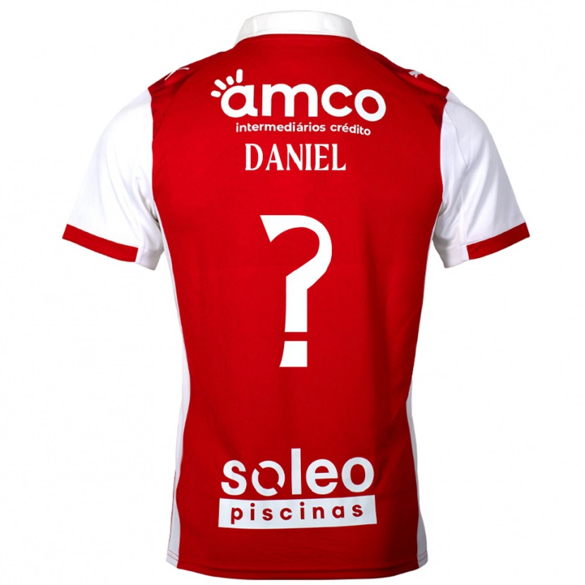 Danxen Bambino Maglia Paulo Daniel #0 Rosso Bianco Kit Gara Home 2025/26 Maglietta