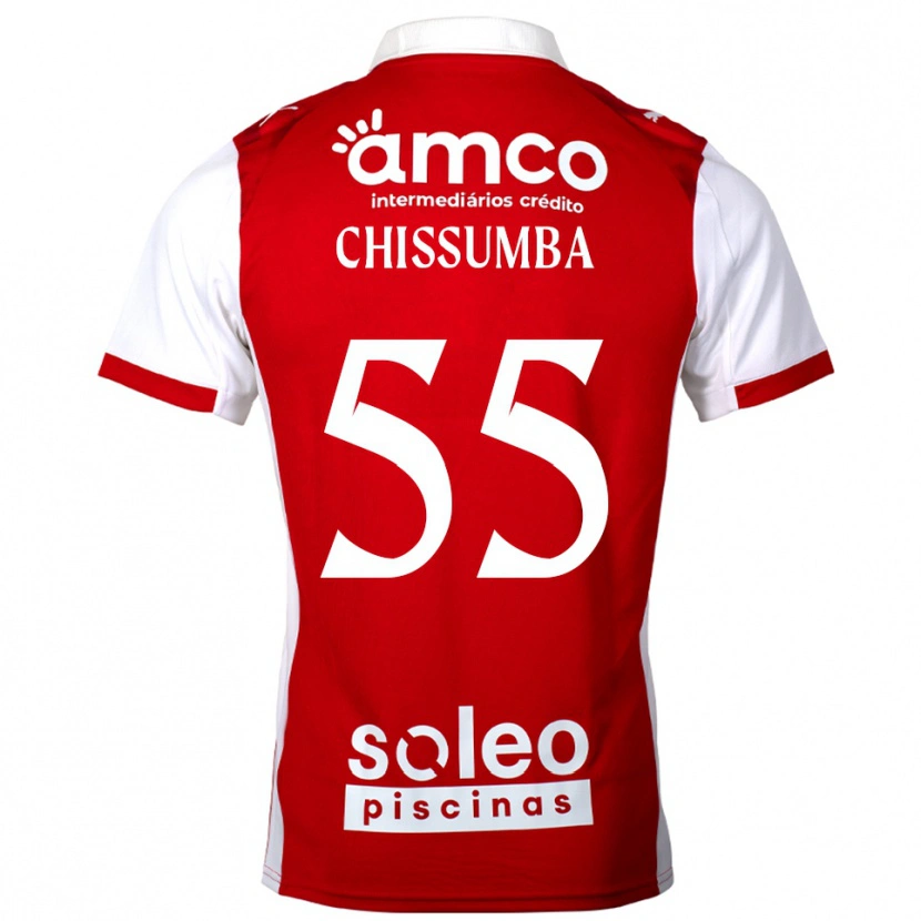 Danxen Bambino Maglia Chissumba #55 Rosso Bianco Kit Gara Home 2025/26 Maglietta