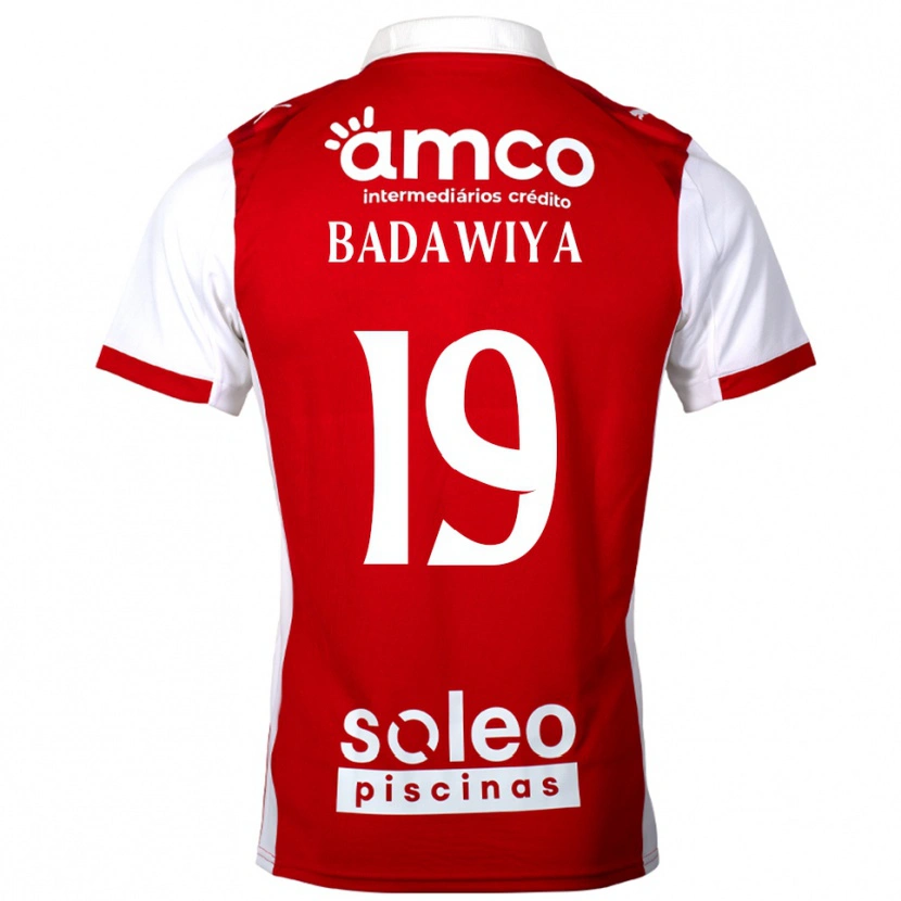 Danxen Bambino Maglia Rola Badawiya #19 Rosso Bianco Kit Gara Home 2025/26 Maglietta