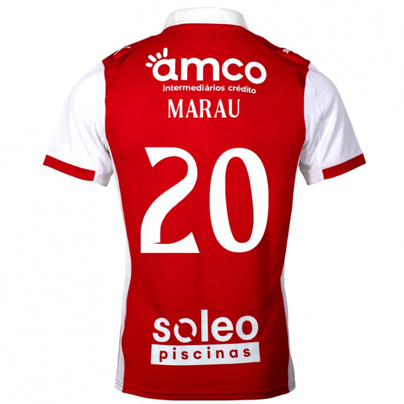 Danxen Bambino Maglia Madalena Marau #20 Rosso Bianco Kit Gara Home 2025/26 Maglietta