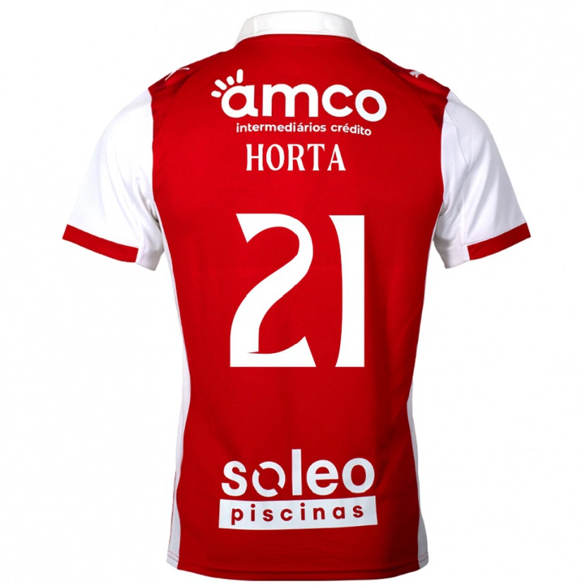 Danxen Bambino Maglia Ricardo Horta #21 Rosso Bianco Kit Gara Home 2025/26 Maglietta