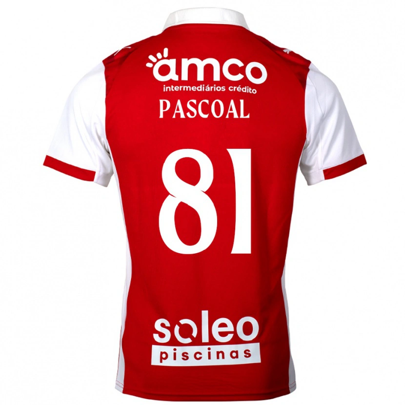Danxen Bambino Maglia Fodé Pascoal #81 Rosso Bianco Kit Gara Home 2025/26 Maglietta