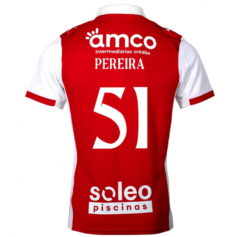 Danxen Bambino Maglia Evy Pereira #51 Rosso Bianco Kit Gara Home 2025/26 Maglietta