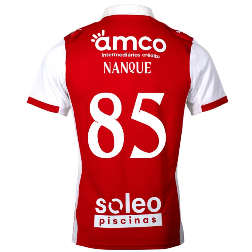 Danxen Bambino Maglia Edgar Nanque #85 Rosso Bianco Kit Gara Home 2025/26 Maglietta