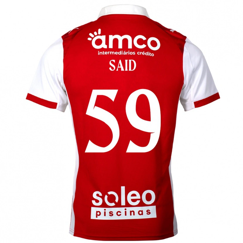 Danxen Bambino Maglia Yan Said #59 Rosso Bianco Kit Gara Home 2025/26 Maglietta