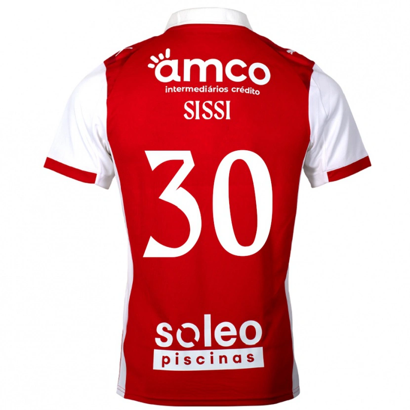 Danxen Bambino Maglia Sissi #30 Rosso Bianco Kit Gara Home 2025/26 Maglietta