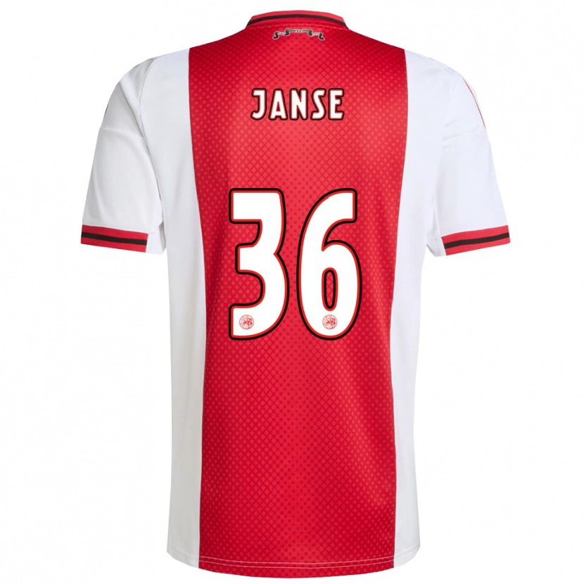 Danxen Bambino Maglia Dies Janse #36 Rosso Bianco Kit Gara Home 2025/26 Maglietta