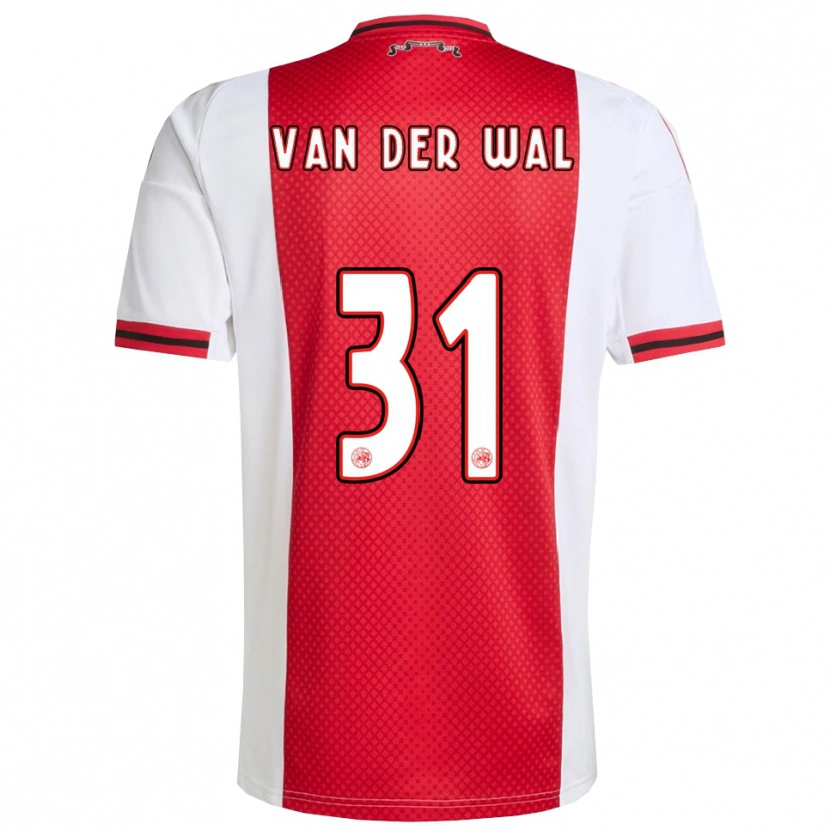 Danxen Bambino Maglia Dionne Van Der Wal #31 Rosso Bianco Kit Gara Home 2025/26 Maglietta
