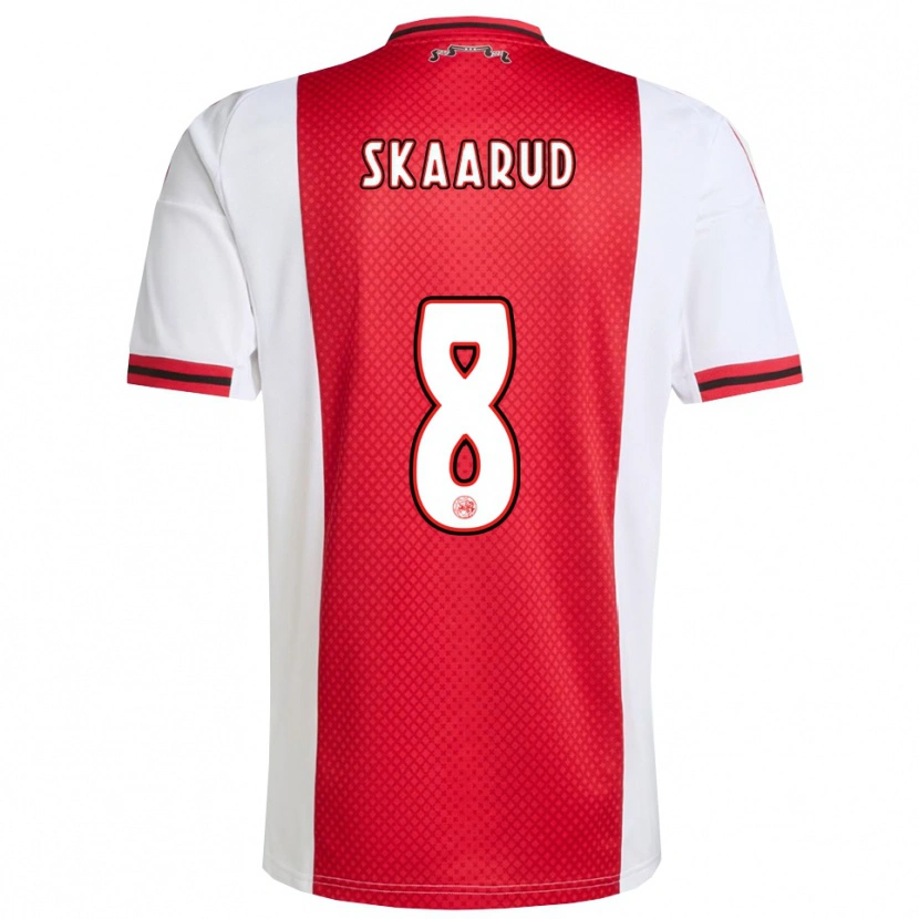 Danxen Bambino Maglia Daniel Skaarud #8 Rosso Bianco Kit Gara Home 2025/26 Maglietta