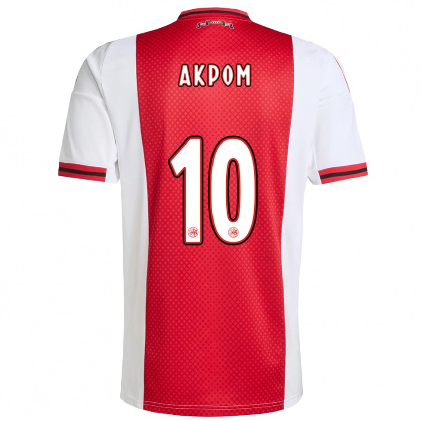 Danxen Bambino Maglia Chuba Akpom #10 Rosso Bianco Kit Gara Home 2025/26 Maglietta