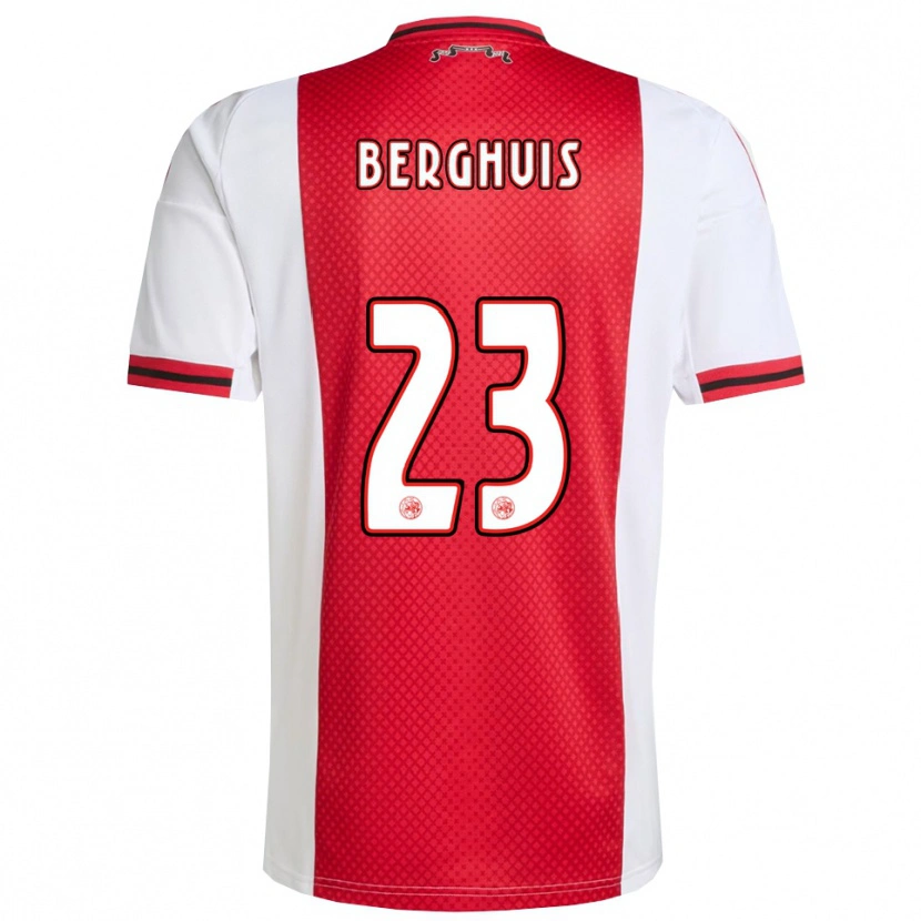 Danxen Bambino Maglia Steven Berghuis #23 Rosso Bianco Kit Gara Home 2025/26 Maglietta