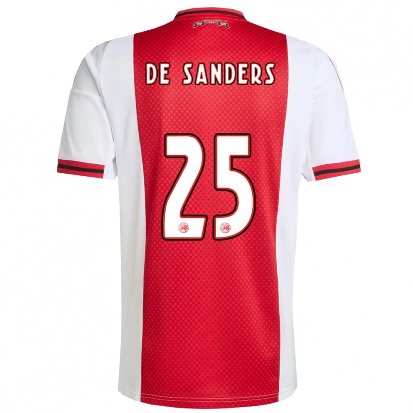 Danxen Bambino Maglia Kay-Lee De Sanders #25 Rosso Bianco Kit Gara Home 2025/26 Maglietta