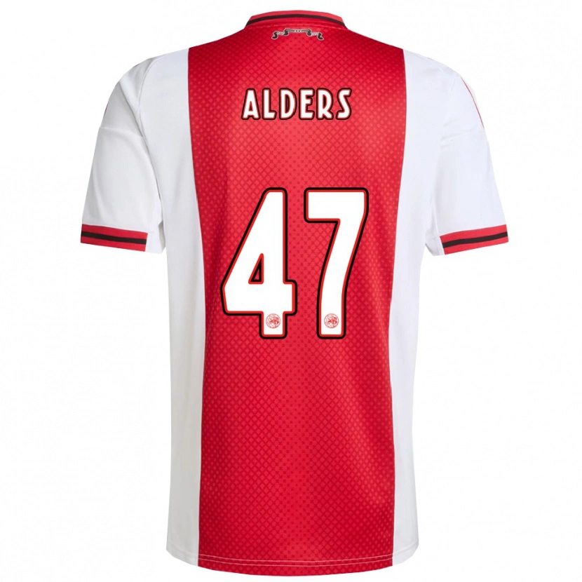Danxen Bambino Maglia Gerald Alders #47 Rosso Bianco Kit Gara Home 2025/26 Maglietta