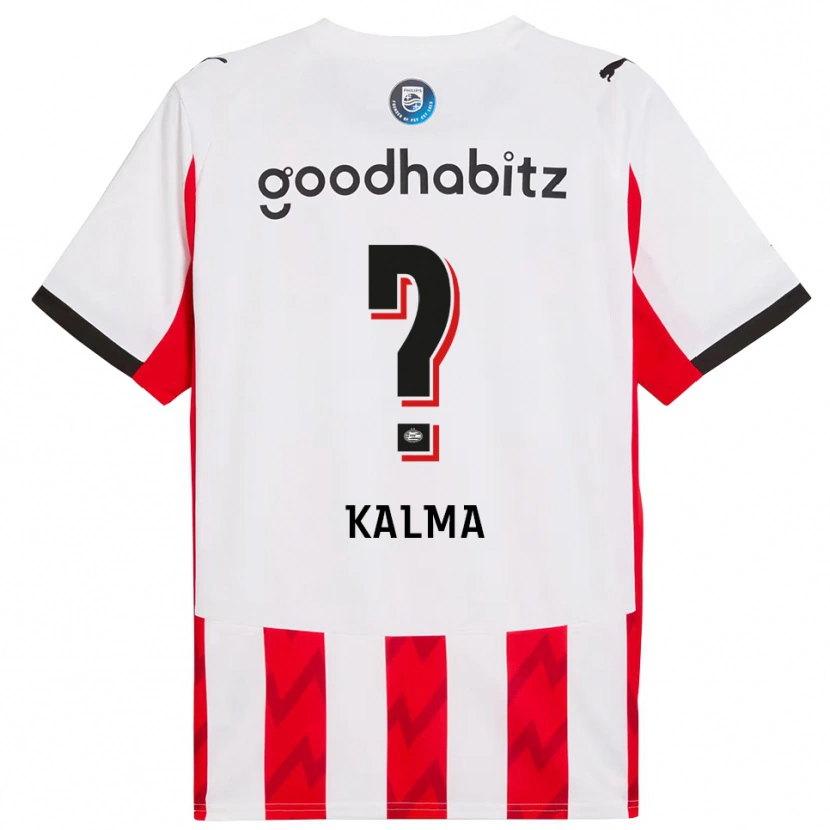 Danxen Bambino Maglia Fenna Kalma #0 Rosso Bianco Kit Gara Home 2025/26 Maglietta