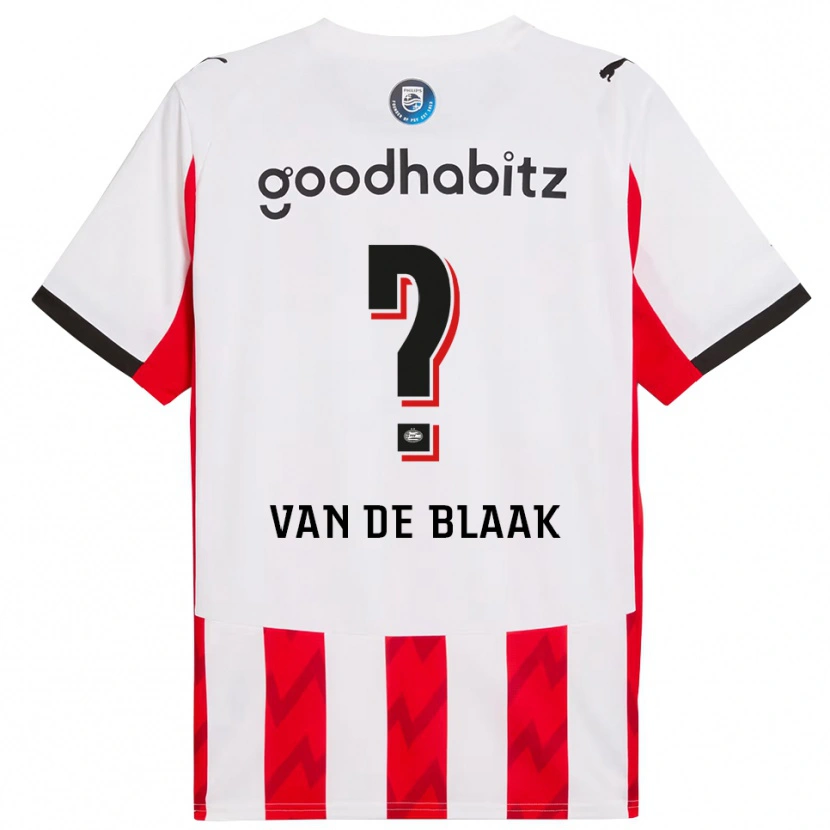 Danxen Bambino Maglia Emmanuel Van De Blaak #0 Rosso Bianco Kit Gara Home 2025/26 Maglietta